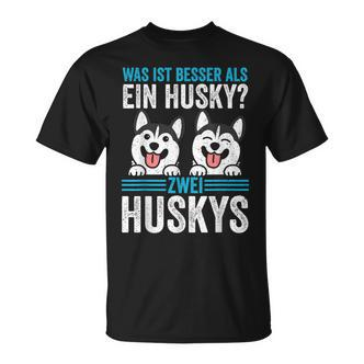 Zwei Husky Dog Husky T-Shirt - Seseable De