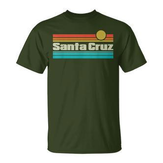 70S 80S Ca Retro Sunset Santa Cruz T-Shirt - Seseable De
