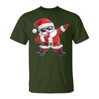 Dabbing Santa Claus With Christmas Hat Santa Claus T-Shirt - Seseable De