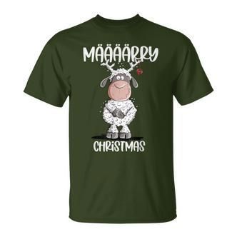 Määrry Christmas Sheep I Christmas Reindeer Sheep T-Shirt - Seseable De