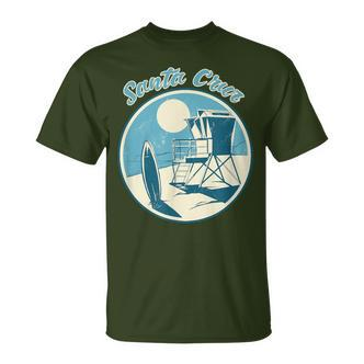 Santa Cruz Ca Surfer 70S 80S Retrointage T-Shirt - Seseable De