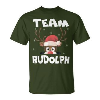 Team Rudolph Xmas Reindeer Deer Lover  T-Shirt - Seseable De