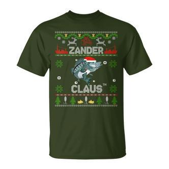 Zander Claus Christmas Jumper For Fishermen Christmas T-Shirt - Seseable De