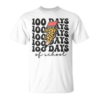 100 Tage Schule Lightning Bolt Pencil 100 Tag Für Lehrer T-Shirt - Seseable De