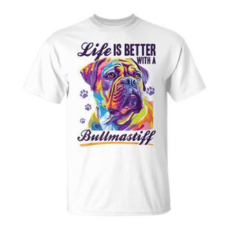 Bullmastiff Hunderasse Das Leben Ist Besser Mit Einem Bullmastiff T-Shirt - Seseable De