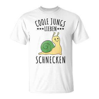 Coole Jungs Lieben Schnecken Geschenk T-Shirt - Seseable De