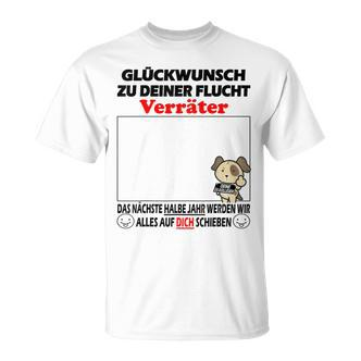 Glückwunsch Zum Flucht Zum Farewell Jobwechsel T-Shirt - Seseable De