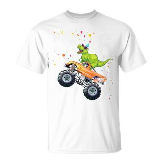 Kinder Geburtstag 6 Jahre Dinosaurier Monster Truck Jungen Mädchen T-Shirt - Seseable De