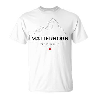 Matterhorn Switzerland Mountaineering Hiking Climbing T-Shirt - Seseable De