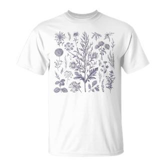 Vintage-Inspirierte Blume Botanischer Naturforscher T-Shirt - Seseable De