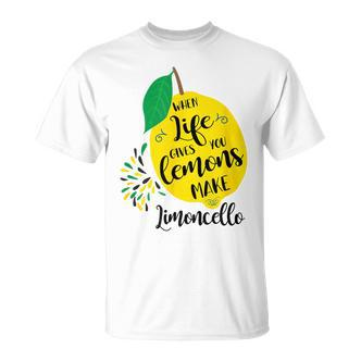 Wenn Das Leben Dir Zitronen Gibt Macht Limoncello Positive S T-Shirt - Seseable De