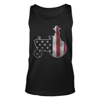 4Th Of July American Flag Tractor Usa Independence Day Tank Top | Mazezy