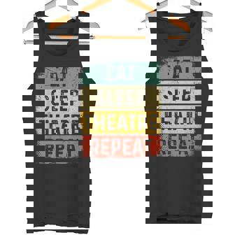 Actor De Actuación Para Amantes Del Teatro Comer Dormir Repetir El Teatro Camiseta sin mangas - Regaloses
