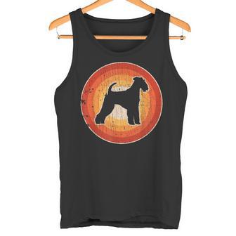 Airedale Terrier Retrointage 60S 70S Sunset Dog Lovers Tank Top - Geschenkecke