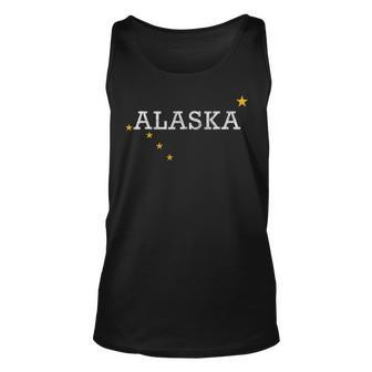 Alaska Flag Distressed State Souvenir Tank Top | Mazezy