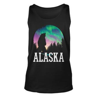 Alaska Nothern Lights Aurora Viewing Vacation Souvenir Tank Top | Mazezy