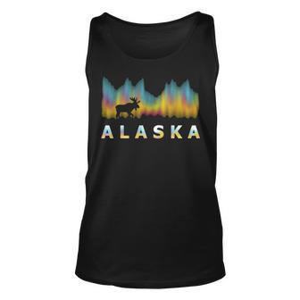 Alaska Reindeer Polar Lights And Moose Tank Top | Mazezy