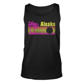 Alaska Tropical Neon Sunset Tank Top | Mazezy