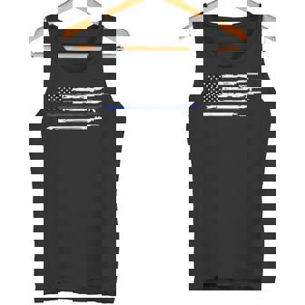 American Thin Blue Line Policía Escopeta Francotirador Akm Ar-15 Armas Camiseta sin mangas - Regaloses