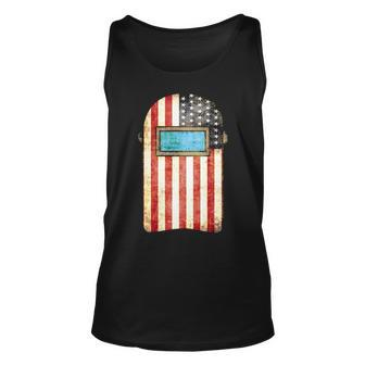 American Welder Us Flag Welding Hood Tank Top | Mazezy