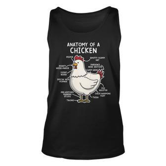 Anatomy Of A Chicken Country Farm Women Girl Tank Top | Mazezy