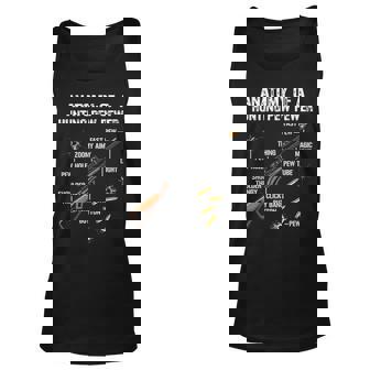 Anatomy Of A Pew Pewer Hunter Rifle Gun Hunting Tank Top | Mazezy