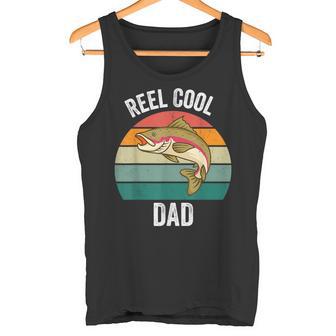 Angelrolle Cool Dadatertag Lustig Bass Papa Opa Tank Top - Geschenkecke