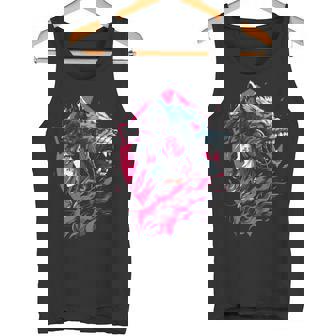 Anime Manga Cyberpunk Aesthetic Techwear Harajuku Wolf Camiseta sin mangas - Regaloses