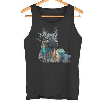 Aquarell Splash Dutchie Hollandse Herder Dutch Shepherd Tank Top - Geschenkecke