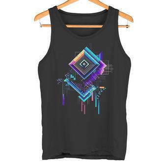 Art Graphic Abstraktes Polygon Architektur Motiv Tank Top - Seseable