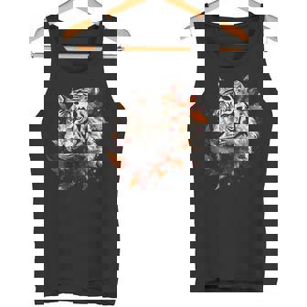 Arte De Tigre Otoño Hojas Zoo Animal Tigre Camiseta sin mangas - Regaloses