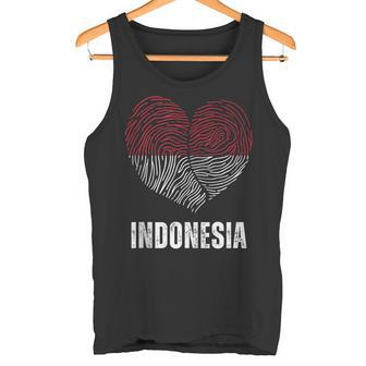 Bandera De Indonesia Indonesia Adn Indonesia Corazón Sin Mangas Camiseta sin mangas - Regaloses