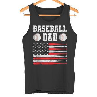 Baseball Schlagbohrer Ausrüstung Papa Usa Flagge Softball Tank Top - Geschenkecke