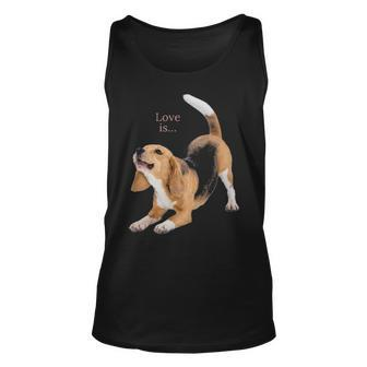 Beagle Beagles Love Is Dog Mom Dad Puppy Pet Cute Tank Top | Mazezy CA