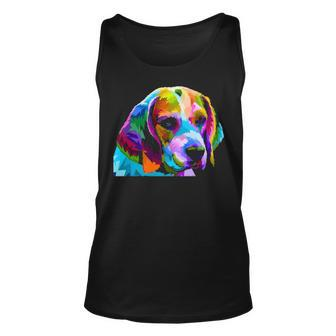 Beagle In Colorful Pop Art For Dog Owners Tank Top | Mazezy