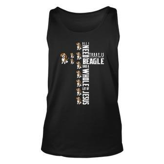 Beagle All I Need Today Is Beagle And Jesus Tank Top | Mazezy