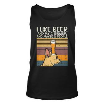 Beer Chihuahua 3 People Chiwawa Pet Drinking Dog Lover Tank Top | Mazezy