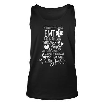 Behind Every Strong Emt's There Is Family Amr Em Tank Top | Mazezy