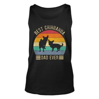 Best Chihuahua Dad Ever Retro Vintage Dog Lover Tank Top | Mazezy