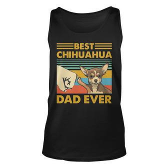 Best Chihuahua Dad Ever Retro Vintage Sunse Tank Top | Mazezy DE