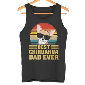 Best Chihuahua Dog Puppy Retro Dad Dad Dad Man Tank Top - Geschenkecke