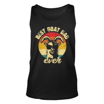 Best Goat Dad Ever Face Retro Vintage Sunset Tank Top | Mazezy CA