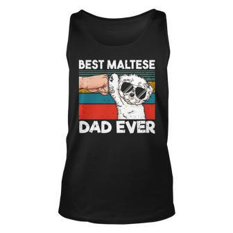 Best Maltese Dad Ever Ghetto Fist Dog Lover Tank Top | Mazezy