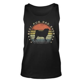 Best Pug Dad Ever Dog Lover Pug Pet Owner Pappy Daddy Tank Top | Mazezy