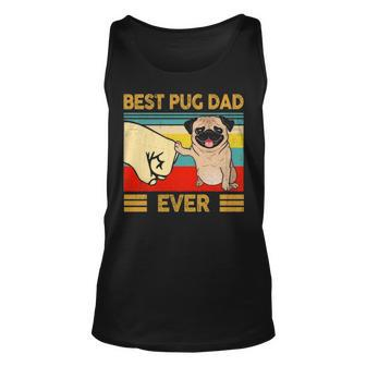 Best Pug Dad Ever Retro Vintage Fun Daddy Father's Day Tank Top | Mazezy