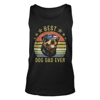 Best Rottweiler Dad Ever Vintage Dog Lover Tank Top | Mazezy UK
