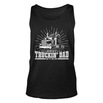 Best Truckin' Dad Ever Trucking Dad For Truck Driver Tank Top | Mazezy UK