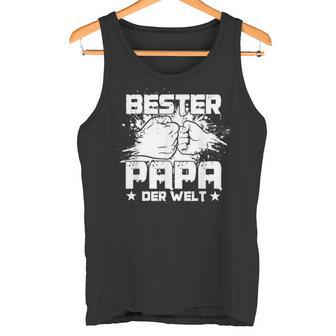 Bester Papa Der Welt Fist Greeting Tank Top - Geschenkecke