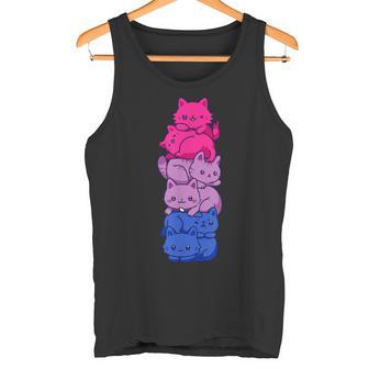 Bi Pride Cat Lgbt Bisexual Flag Cute Kawaii Cat Tank Top - Geschenkecke