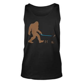 Bigfoot Walking Rottweiler Dog Sasquatch Tank Top | Mazezy